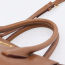 Miu Miu Hand Bag Leather 2way Brown Gold Auth 208705-14