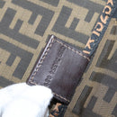 FENDI Zucca Canvas Vanity Hand Bag Black Brown Auth 208706-12