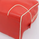 LOEWE Hand Bag Leather Red Silver Auth 208707-9