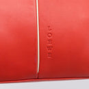 LOEWE Hand Bag Leather Red Silver Auth 208707-17