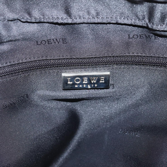 LOEWE Hand Bag Leather Red Silver Auth 208707
