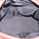 LOEWE Hand Bag Leather Red Silver Auth 208707-11