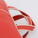 LOEWE Hand Bag Leather Red Silver Auth 208707-8
