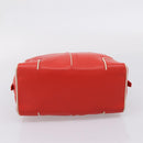 LOEWE Hand Bag Leather Red Silver Auth 208707-5