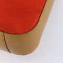 GUCCI Shoulder Bag Suede Red Gold 001 3812 Auth 208709V-13