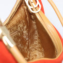 GUCCI Shoulder Bag Suede Red Gold 001 3812 Auth 208709V-21