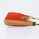 GUCCI Shoulder Bag Suede Red Gold 001 3812 Auth 208709V-4