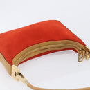 GUCCI Shoulder Bag Suede Red Gold 001 3812 Auth 208709V-6