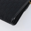 Christian Dior Trotter Canvas Chain Shoulder Bag Black Gold Auth 208710V-13