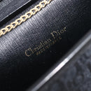 Christian Dior Trotter Canvas Chain Shoulder Bag Black Gold Auth 208710V-17