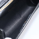 Christian Dior Trotter Canvas Chain Shoulder Bag Black Gold Auth 208710V-18