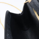 Christian Dior Trotter Canvas Chain Shoulder Bag Black Gold Auth 208710V-20
