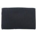 Christian Dior Trotter Canvas Chain Shoulder Bag Black Gold Auth 208710V-3