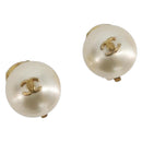 CHANEL Earring metal Gold CC Auth 208711M-1