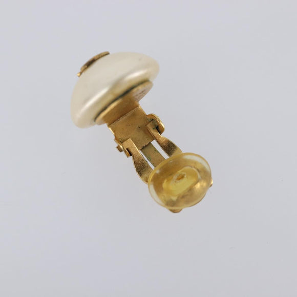 CHANEL Earring metal Gold CC Auth 208711M