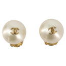 CHANEL Earring metal Gold CC Auth 208711M-2