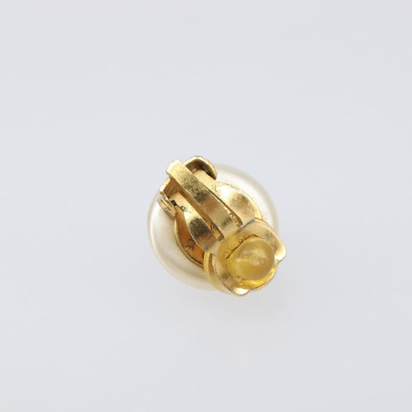 CHANEL Earring metal Gold CC Auth 208711M