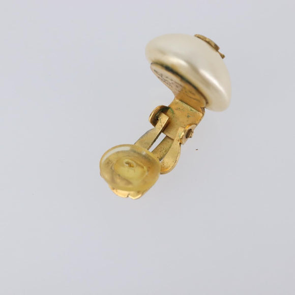 CHANEL Earring metal Gold CC Auth 208711M