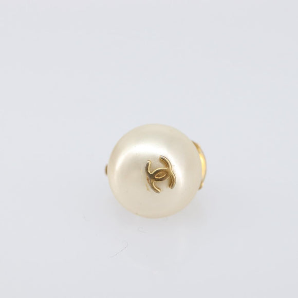 CHANEL Earring metal Gold CC Auth 208711M