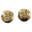 CHANEL Earring metal Gold CC Auth 208712M-2