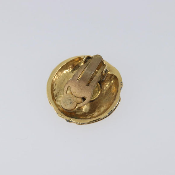 CHANEL Earring metal Gold CC Auth 208712M