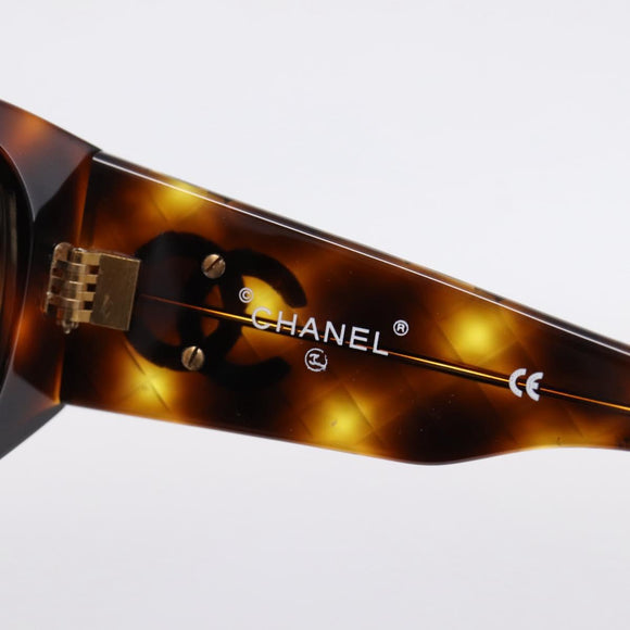 CHANEL Sunglasses plastic Brown CC Auth 208713M