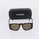 CHANEL Sunglasses plastic Brown CC Auth 208713M-12