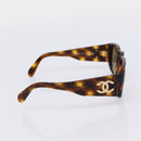 CHANEL Sunglasses plastic Brown CC Auth 208713M-4