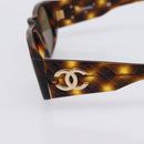 CHANEL Sunglasses plastic Brown CC Auth 208713M-7