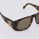 CHANEL Sunglasses plastic Brown CC Auth 208713M-8