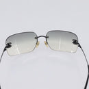 CHANEL Rimless Sunglasses plastic Black CC Auth 208714M-10