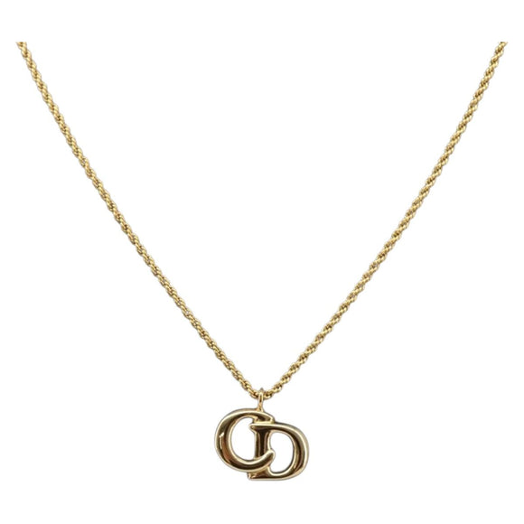Christian Dior Necklace metal Gold Auth 208718M