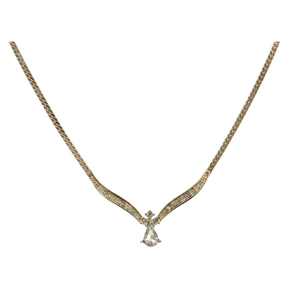 Christian Dior Necklace metal Gold Auth 208719M