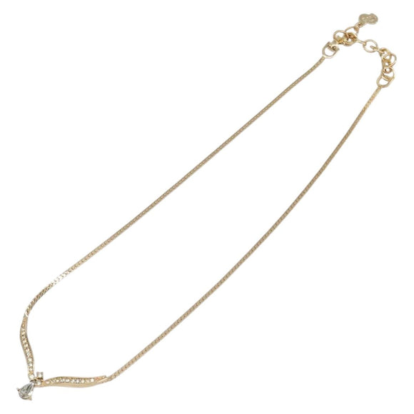 Christian Dior Necklace metal Gold Auth 208719M