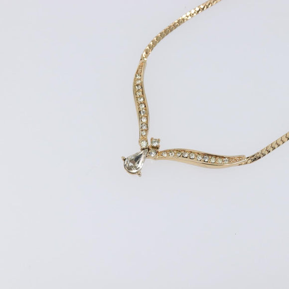Christian Dior Necklace metal Gold Auth 208719M