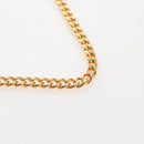 CHANEL Matelasse Chain Shoulder Pouch Cotton Red Gold CC Auth 208720V-8