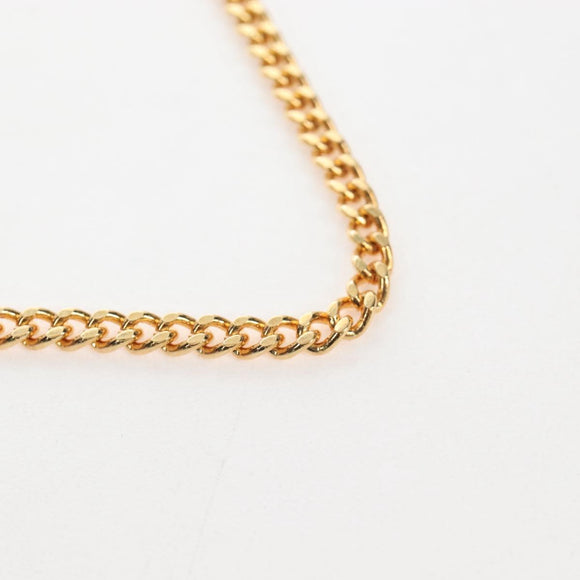CHANEL Matelasse Chain Shoulder Pouch Cotton Red Gold CC Auth 208720V