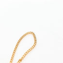 CHANEL Matelasse Chain Shoulder Pouch Cotton Red Gold CC Auth 208720V-9