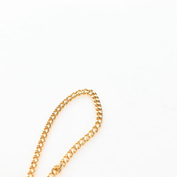 CHANEL Matelasse Chain Shoulder Pouch Cotton Red Gold CC Auth 208720V