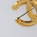 CHANEL Brooch metal Gold CC Auth 208721M-10