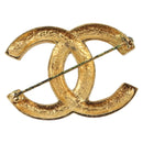 CHANEL Brooch metal Gold CC Auth 208721M-6