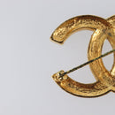 CHANEL Brooch metal Gold CC Auth 208721M-7