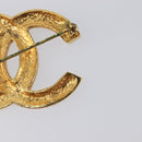 CHANEL Brooch metal Gold CC Auth 208721M-9