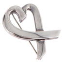 Tiffany & Co. Loving Heart Brooch Ag925 Silver Auth 208723M-1