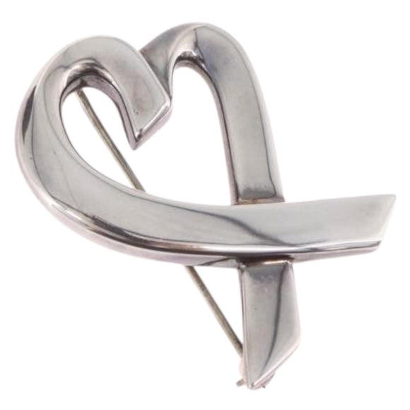 Tiffany & Co. Loving Heart Brooch Ag925 Silver Auth 208723M