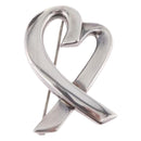 Tiffany & Co. Loving Heart Brooch Ag925 Silver Auth 208723M-2