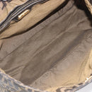 FENDI Zucca Canvas Hand Bag Black Brown Auth 208726V-17