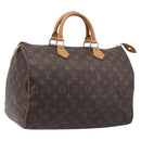 LOUIS VUITTON Monogram Speedy 35 Hand Bag M41524 LV Auth 208727-1
