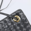 Bottega Veneta INTRECCIATO Shoulder Bag Leather Green Gold Auth 208728-16