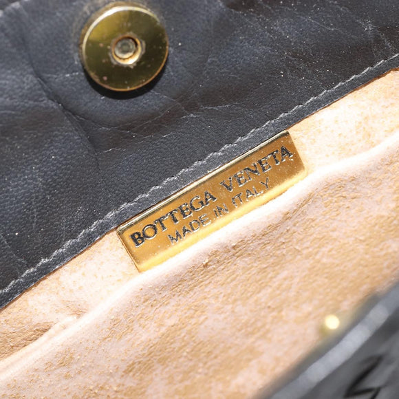 Bottega Veneta INTRECCIATO Shoulder Bag Leather Green Gold Auth 208728